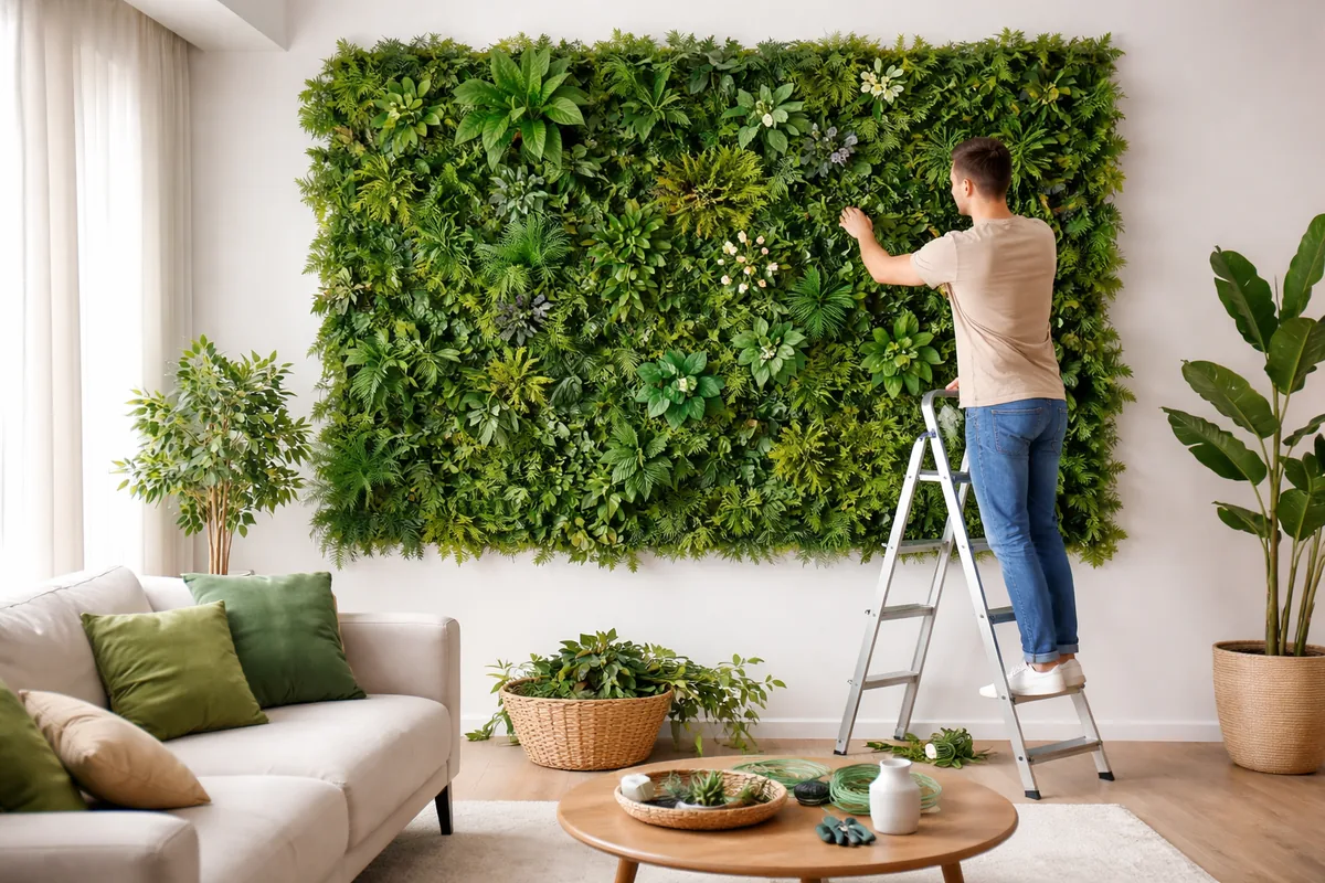 Comment installer un mur végétal artificiel dans votre maison